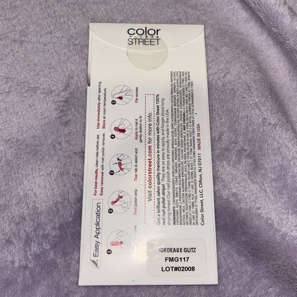 Color Street Super Sparkly Purple Bordeaux Glitz Nail Strips New In Package - Picture 4 of 5